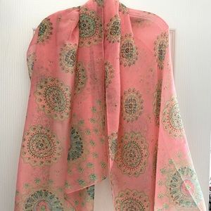 Pink Sheer Scarf